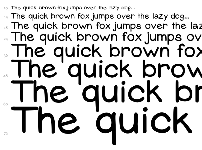 DJB Baby Bump font waterfall